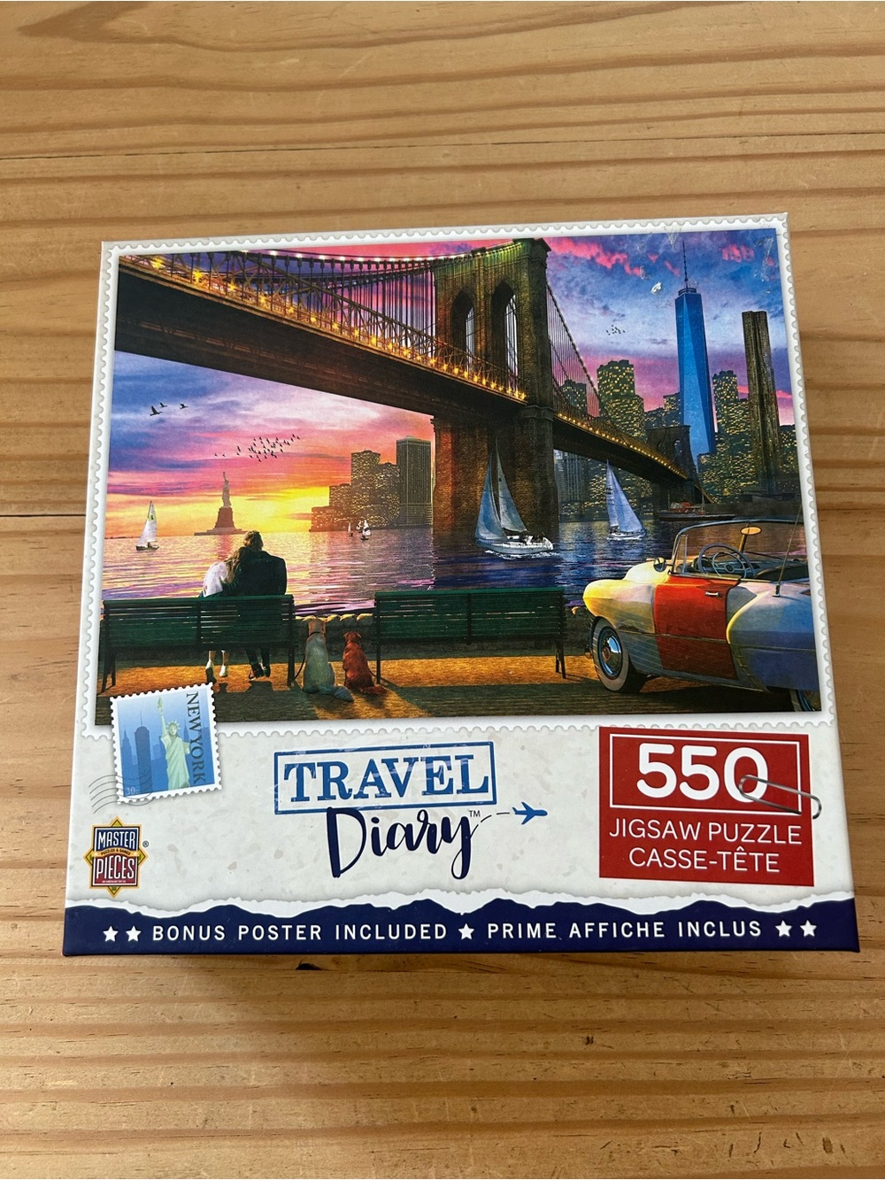 Travel Diary New York Romance 550-Piece Jigsaw Puzzle - Multi-Color